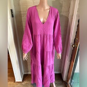 Universal Thread Long Sleeve Dress in Pink